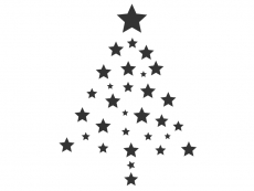 Wandtattoo Stern Weihnachtsbaum Motivansicht