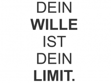 Wandtattoo Dein Wille ist dein Limit Motivansicht