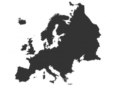 Wandtattoo Europa Karte Motivansicht