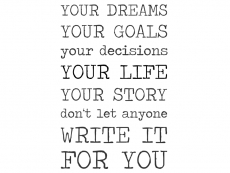 Wandtattoo Your dreams your goals Motivansicht