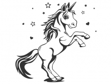 Wandtattoo Einhorn Unicorn Motivansicht