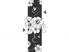 Wandtattoo Wandbanner Hibiscus Blüte Motivansicht