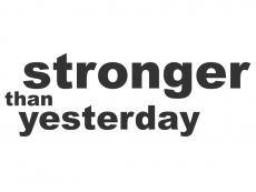 Wandtattoo Stronger than yesterday Motivansicht