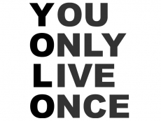 Wandtattoo You only live once Motivansicht