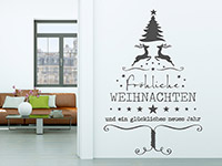 Wandtattoo Verspielter Weihnachtsbaum