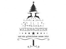 Wandtattoo Verspielter Weihnachtsbaum Motivansicht