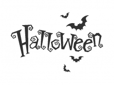 Wandtattoo Halloween Schrift Motivansicht