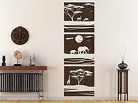 Wandtattoo Wandbanner Afrika Savanne