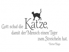 Wandtattoo Gott schuf die Katze... Motivansicht