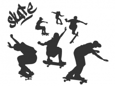Wandtattoo Skate Motivansicht