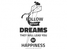 Wandtattoo Follow your dreams Motivansicht