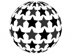 Wandtattoo 3D Sterne Ball Motivansicht