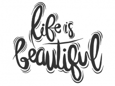 Wandtattoo Life is beautiful Motivansicht