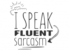 Wandtattoo I speak fluent sarcasm Motivansicht