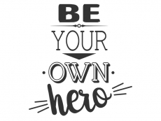 Wandtattoo Be your own hero Motivansicht