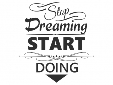 Wandtattoo Stop dreaming start doing Motivansicht