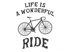 Wandtattoo Life is a wonderful ride Motivansicht