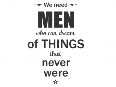 Wandtattoo We need men who can dream Motivansicht
