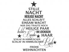 Wandtattoo Stille Nacht heilige Nacht Weihnachtsbaum Motivansicht