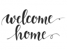 Wandtattoo Welcome Home Schrift Motivansicht