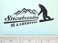 Wandtattoo Snowboarding is a lifestyle