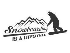 Wandtattoo Snowboarding is a lifestyle Motivansicht