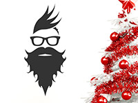 Wandtattoo Hipster Weihnachtsmann