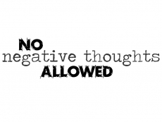 Wandtattoo No negative thoughts allowed Motivansicht