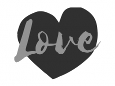 Wandtattoo Vintage Love Motivansicht