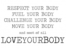 Wandtattoo Respect your body Motivansicht