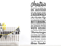 Wandtattoo Spruchbanner mit Wunschname