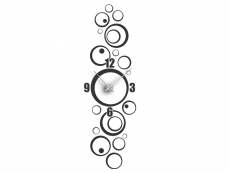 Wandtattoo Uhr Bubbles Motivansicht