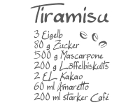 Wandtattoo Tiramisu Motivansicht