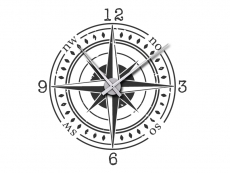 Wandtattoo Uhr Kompass Motivansicht