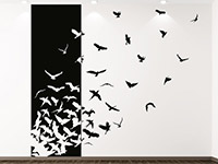 Wandtattoo Wandbanner Vogelschwarm