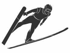 Wandtattoo Skispringer Motivansicht
