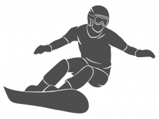 Wandtattoo Snowboard Motivansicht
