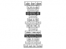 Wandtattoo Liebe dein Leben Motivansicht