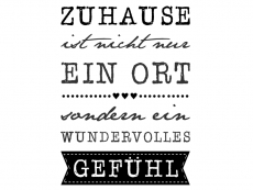Wandtattoo Zuhause ist nicht nur ein Ort Motivansicht