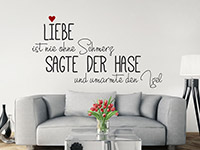 Wandtattoo Liebe ist nie ohne Schmerz