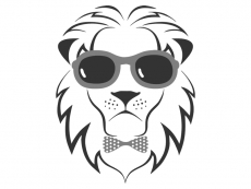 Wandtattoo Cooler Löwe mit Sonnenbrille Motivansicht