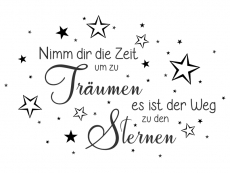 Wandtattoo Nimm dir die Zeit um zu träumen Motivansicht