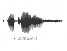 Wandtattoo Gute Nacht Klang in Wellenform Motivansicht