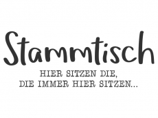 Wandtattoo Stammtisch Motivansicht