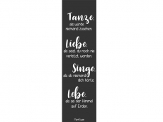 Wandtattoo Wandbanner Tanze Liebe Singe Lebe Motivansicht