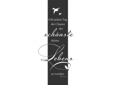 Wandtattoo Wandbanner Gib jedem Tag die Chance Motivansicht