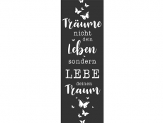 Wandtattoo Wandbanner Lebe deinen Traum Motivansicht