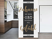 Wandtattoo Wandbanner Zuhause ist kein Ort