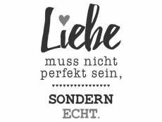 Wandtattoo Liebe muss nicht perfekt sein Motivansicht