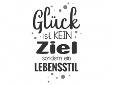 Wandtattoo Glück ist ein Lebensstil Motivansicht